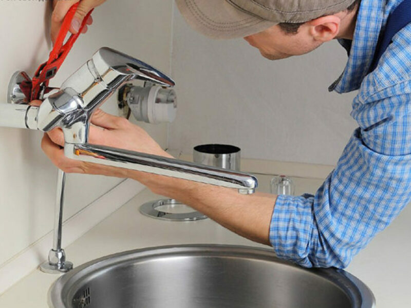 установка смесителя